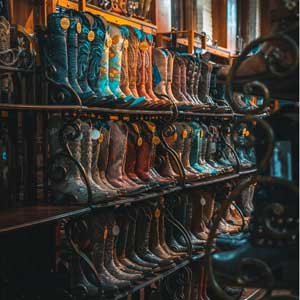 Cowboy Boots on a Shelf